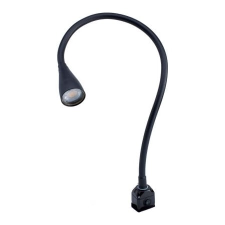 Moffatt Products Moffatt 30in Long Flexible Arm, 7 Watt LED Task Lamp w/ Swivel Base, Black 94514